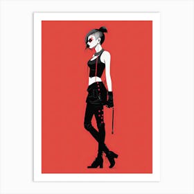 Elegant Pink Punk Edge Art Print