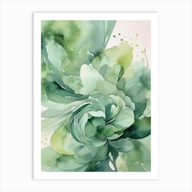 Watercolour Floral Painting Art Print