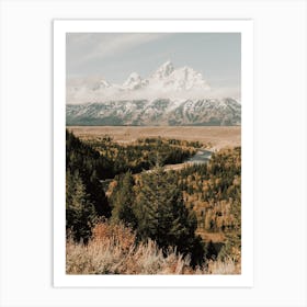 Teton Mountain Range Art Print