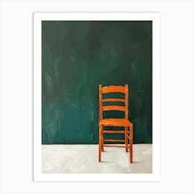 Chair In Front Of A Wall 1 Art Print