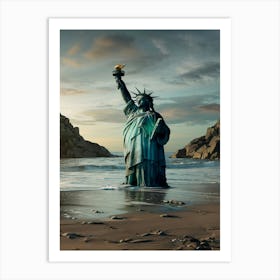 Statue Of Liberty Chaos Art Print