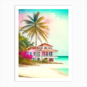 Cayo Santa Maria Cuba Soft Colours Tropical Destination Art Print