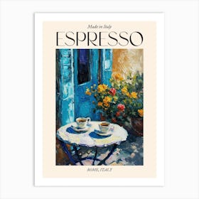 Rome Espresso Made In Italy 4 Poster Art Print