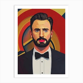 Chris Evans Illustration Movies Art Print