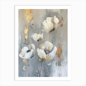 White Poppies 6 Art Print