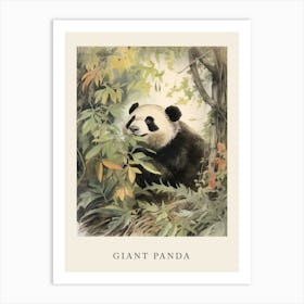 Beatrix Potter Inspired  Animal Watercolour Giant Panda 1 Art Print