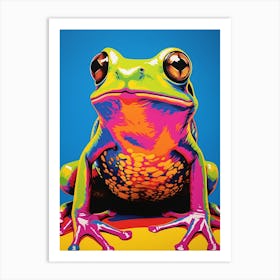 Colourful Vivid Pop Art Frog 3 Art Print