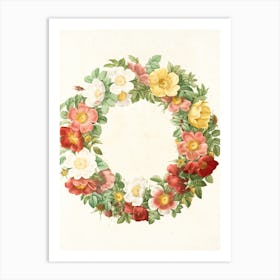 Wreath Of Flowers Art Print