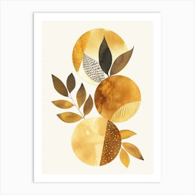 Gold Leaves 2 Art Print