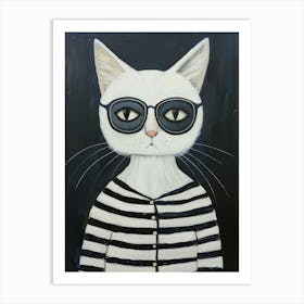 Cat In Sunglasses 12 Art Print