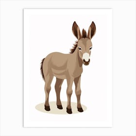 Baby Animal Illustration  Donkey 2 Art Print