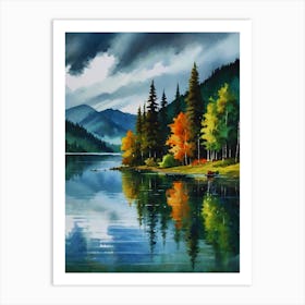 Autumn Lake Art Print