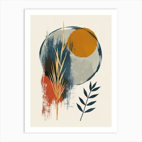 Orbiting Reflections Mid Century Style Art Print