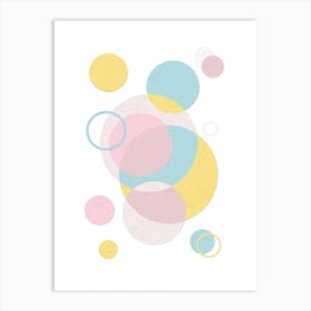 Abstract Pastel Circles Art Print