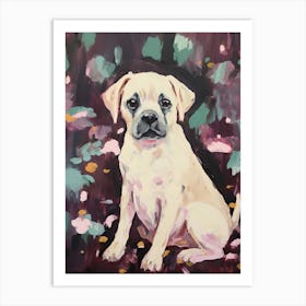 A Pug Dog Painting, Impressionist 1 Art Print