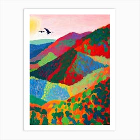 Blue Mountains National Park 2 Australia Abstract Colourful Art Print