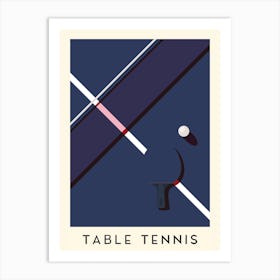 Table Tennis Minimalist Illustration Art Print