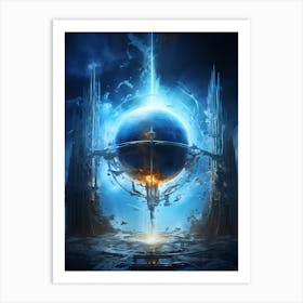 City In Space Art Print