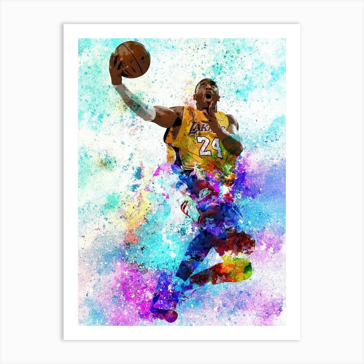 Kobe Bryant Illustration  Basketball canvas painting, Basketball painting,  Retro music art