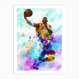 Basketball Lebron James Dunk Square Art Print  Lebron james dunking, Lebron  james art, Square art