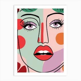 Woman'S Face 4 Art Print