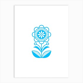 Art Flower Blue Art Print