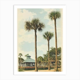 Folly Beach South Carolina Vintage Art Print