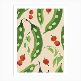 Peas In Pods Abstract Pattern 4 Art Print