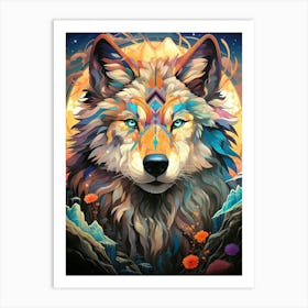 Wolf Intricate Native Art Print