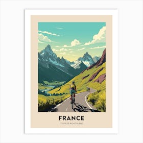 Tour De Mont Blanc France 6 Vintage Cycling Travel Poster Art Print