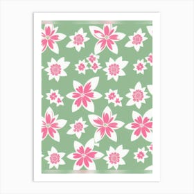 Pink And White Flowers Art Print