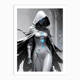 Woman In A Cloak 1 Art Print