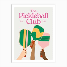 The Pickleball Club | Trendy Sporty Wall art perfect for dorm, office, living room, bedroom ETC! Poster