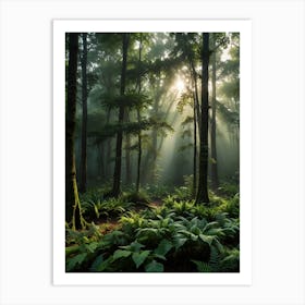 Ferns In The Forest 6 Art Print