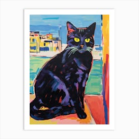 Painting Of A Cat In Hurghada Egypt 2 Art Print