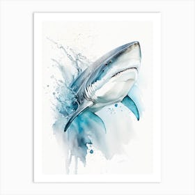 Whitetip Reef Shark Watercolour Art Print