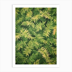 Pattern Poster Ribbon Fern 4 Art Print