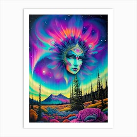 Psychedelic Woman 3 Art Print