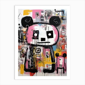 Panda Bear, Basquiat style Art Print