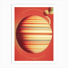 Jupiter Vintage Sketch Space Art Print