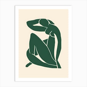 Woman Sitting Down Art Print