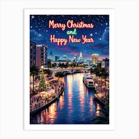 Merry Christmas And Happy New Year 6 Art Print