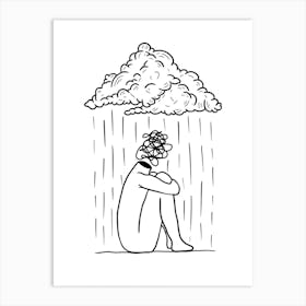 Sitting In The Storm Art Print