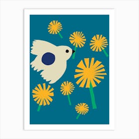 Dandelion Bird Art Print