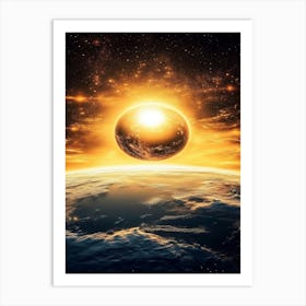 Earth In Space 2 Art Print