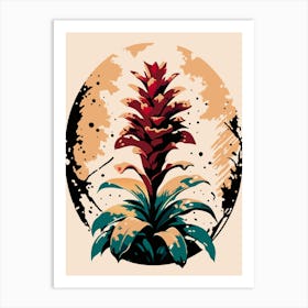 Red Ginger Flower 1 Art Print