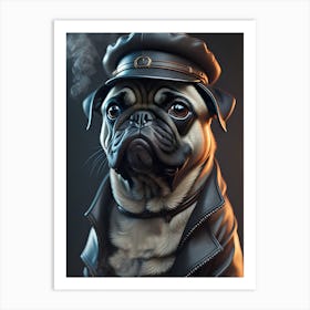 King Pug Art Print