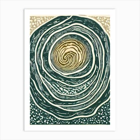 Abalone Linocut Art Print