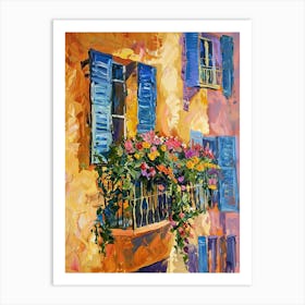 Balcony Painting In Cannes 4 Art Print