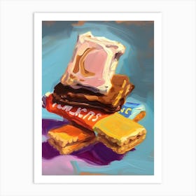 Smores Oil Painting 4 Art Print